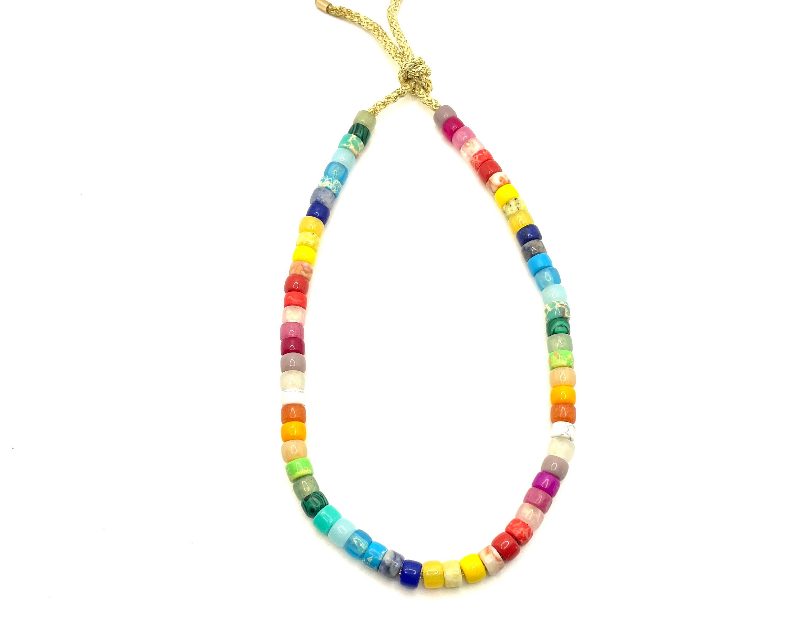 ネックレス・チョーカー BASSCLEF bead beads necklace Heishi Bead Necklace Women, Vinyl Heishi Beads, Pink