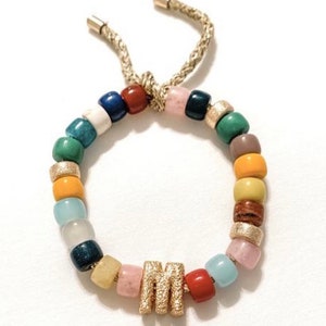 Das Neapel Armband | Edelstein Pony Perlenarmband | Forte Bead Inspiriert | Big Bead Regenbogen Armband | Weihnachtsgeschenke