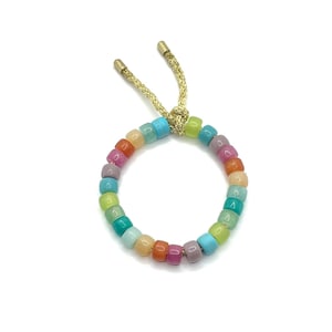 Pulsera Cozumel / Pulsera inspirada en cuentas Forte / Pulsera de cuentas grandes con piedras preciosas / Pulsera de cuentas de poni / Regalos navideños personalizados