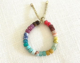 Das Maui Armband | Forte Bead inspiriert Armband | Edelstein Big Bead Armband | Pony Perlenarmband | Personalisierte Weihnachtsgeschenke