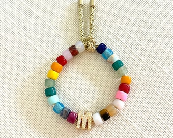 Das Lolli 2.0 Armband | Forte Bead inspiriert Armband | Edelstein Big Bead Armband | Pony Perlenarmband | Personalisierte Weihnachtsgeschenke