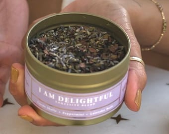 Chocolate Peppermint Lavender Tea Blend - Organic Loose Leaf Tea - Best tea - Birthday present - mom gifts -  spiritual gift.