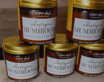 Mushroom Adaptogenic, Lion's Mane, Chaga, Reishi, Cordyceps, Mushroom Blend, Super food, Four Mushroom Elixir, Mushroom Powder.