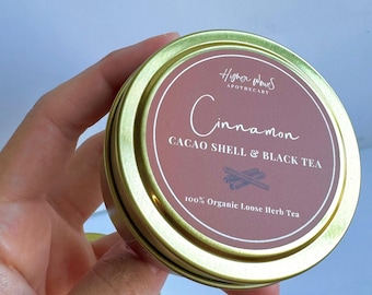Cinnamon Cacao Black Tea | Warming Organic Blend | Spiced Assam with Peruvian Cacao Shells | Cozy Artisan Tea