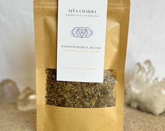 Third Eye Chakra Tea | Passion Flower • Tulsi • Lavender | Wisdom Herbal Blend | Ajna Chakra Chai | Meditation & Mindfulness Tea Ceremony