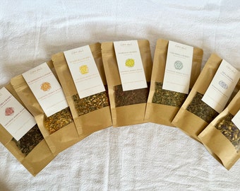 7 Chakra Tea Ritual | Organic Herbal Blends | Wellness Kit | Energy Cleanse Tea Set | Organic Loose-Leaf Tea | Tea Ceremony