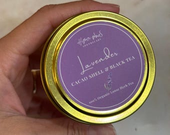 Lavender Cacao Black Tea | Relaxing Organic Blend | Calming Floral Chocolate Assam Tea | Small Batch Artisan