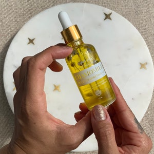 Chamomile Body Oil - Organic Natural Vegan Self Care - Botanical Body Oil - Infused Body Oil - Hydrating Oil - Massage Oil -  Calming oil