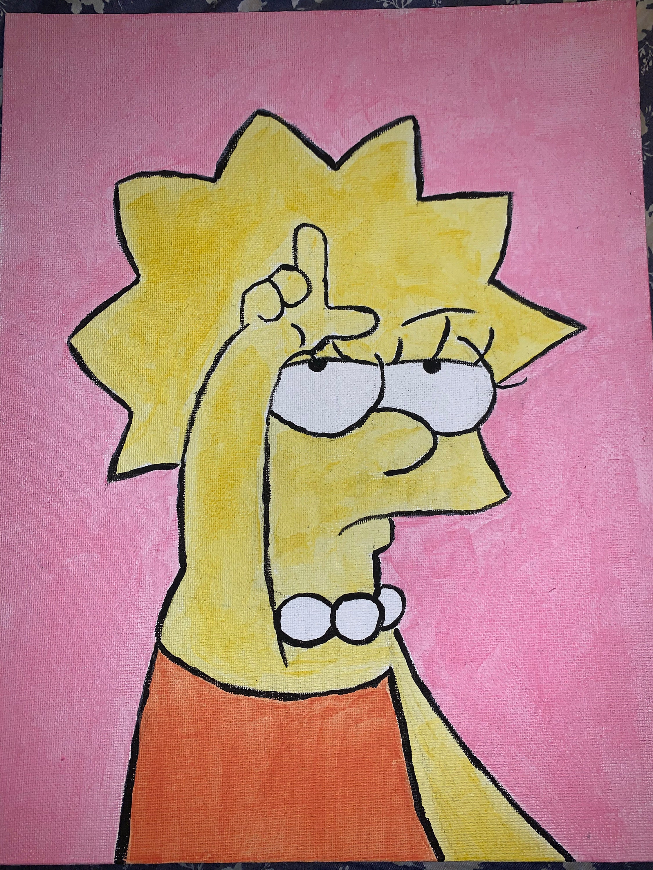Lisa Simpson Painting on Canvas | Etsy
