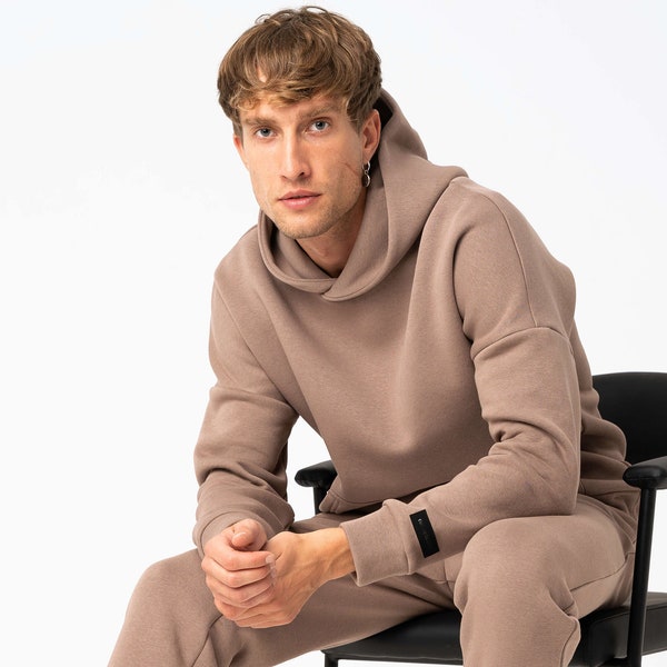 Man Cotton Leisure SET Model "Lėja" Man Casual Tracksuit Hoodie Pants Home Wear Outdoor Wear Leisure Wear Hiking Wear Lounge Wear Trip Wear