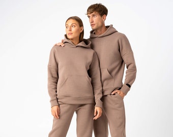 Leisure SET For Couples Model "Lėja" For him and her Casual Tracksuit Hoodie Pants Home Wear Outdoor Wear Leisure Wear Lounge Wear Trip Wear