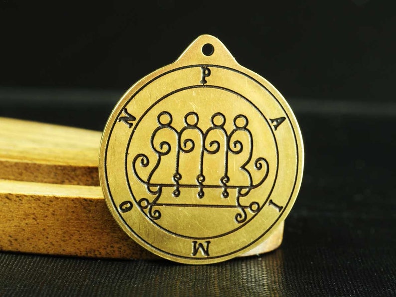amulet kabbalah pendan Lesser Key of Solomon Seal necklace King Paimon