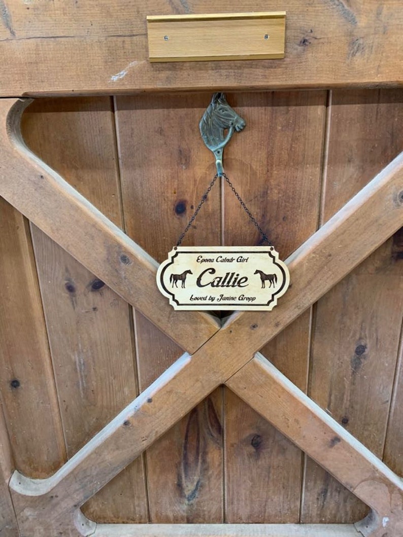 Personalized Engraved Wood Horse Stall Signs Etsy