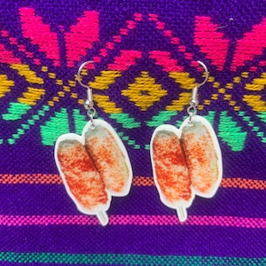 Elote, Elote earrings, Mexican earrings, mexican corn, mexican sweetcorn, funny earrings, kawaii earrings, cinco de mayo earrings, Mexican