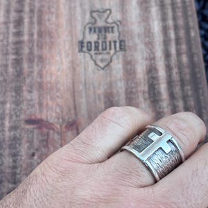 Three Cross Silver Ring