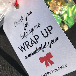Vielen Dank für die Hilfe bei der Verpackung eines wunderbaren Jahres, Urlaubsmarketing, Weihnachts-Pop by, Visitenkarte, Kunden-Dankeschön, Makler