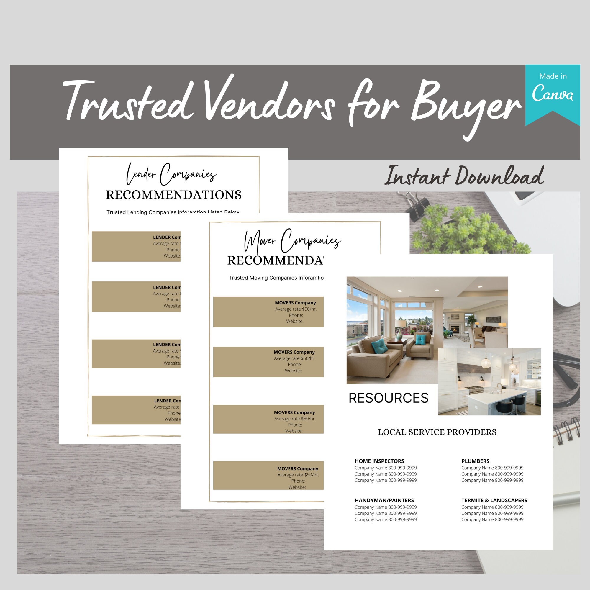 Real Estate Vendor List Mortgage Lender List Preferred Etsy