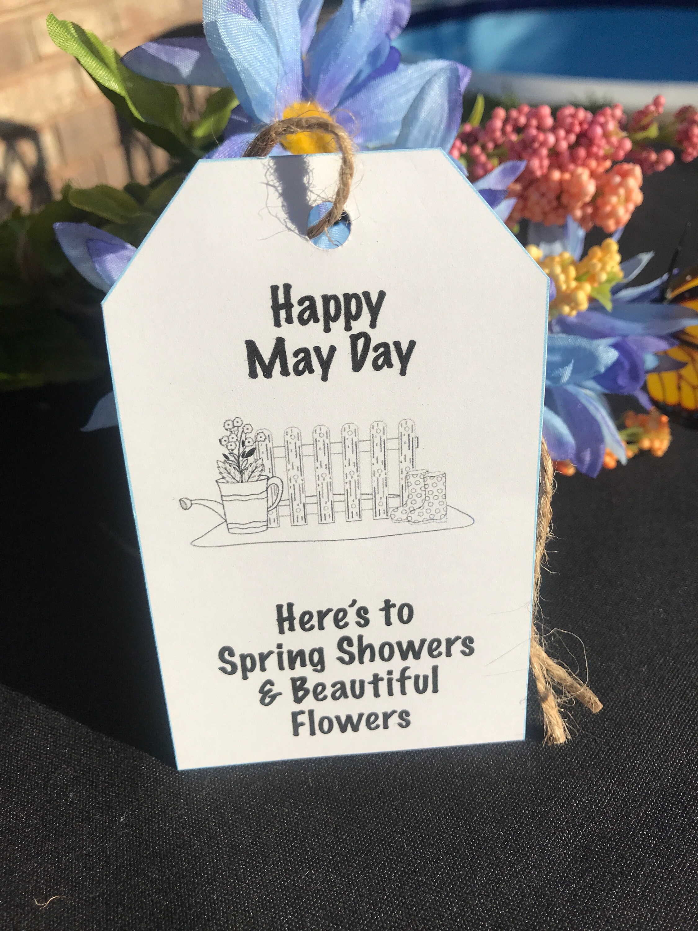 Happy May Day Gift Tag, Mayday Pop By, Gift Tags, Real Estate, Mortgage