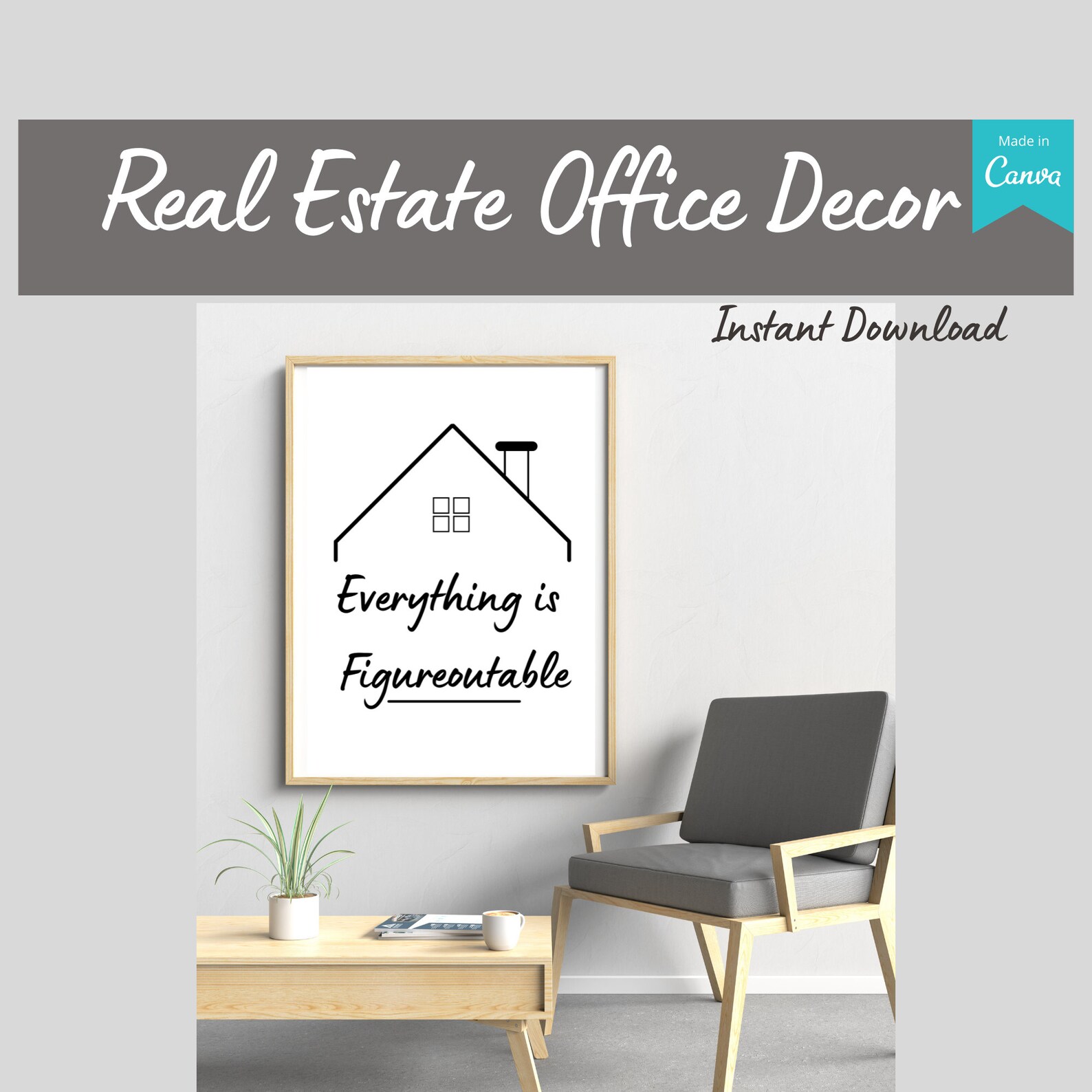 Real Estate Home Office Decor Real Estate Agent Wall Art - Etsy