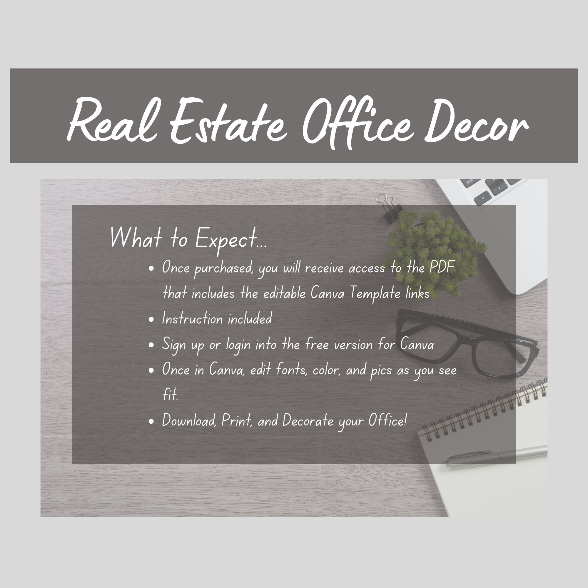 Real Estate Home Office Decor Real Estate Agent Wall Art Etsy
