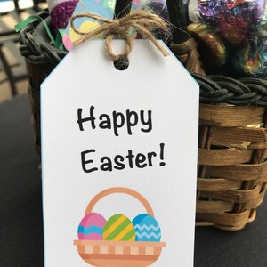 Frohe Ostern-Geschenkanhänger, Pop By Easter-Tags, Immobilienmakler, Hypothekengeber, Versicherungen, Befestigen Sie Ihre Visitenkarte, druckbarer Osteranhänger
