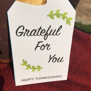 Grateful For You Gift tag, Instant Printable, Appreciation Lunch Staff, Teacher, Volunteer, Nurse, DIY Printable Template, Give Thanks
