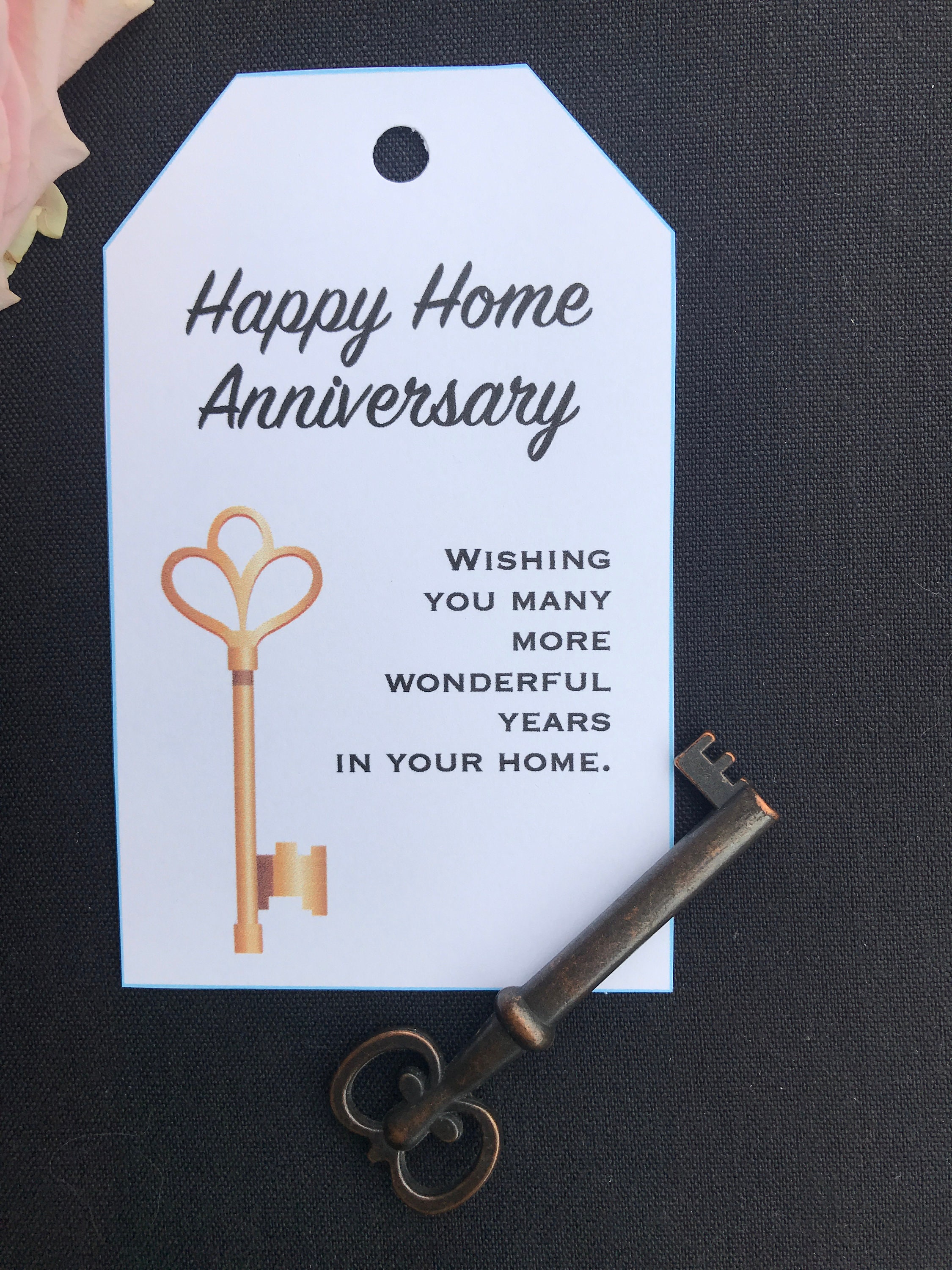 Happy Home Anniversary Gift Tags, Happy House Anniversary Gift Tag