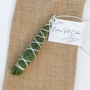 Eastern Red Cedar Smoke Cleansing Stick | 6&quot; Herb Bundle (For Confidence)