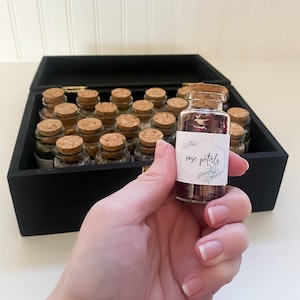 22 Jar (25ml) Custom Apothecary Starter Kit | Personalized Herbs | Baby Witch | Herbal Green Witch Magic