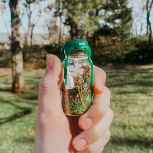 Good Luck & Prosperity Attraction Spell Jar | Wiccan Blessing | Green Witch Intention Jar