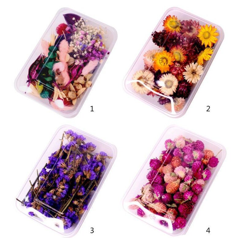 Natural Dried Flowers Box/Real flower box/Random Flower Etsy