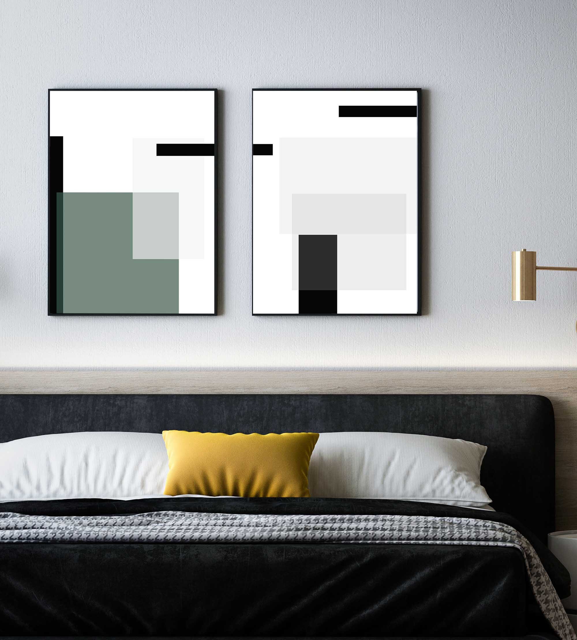 Geometric Wall Art Minimalist art Wall Art print set Set of Etsy