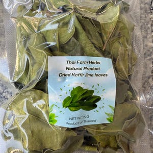 Kaffir Lime Leaves Dry Handpicked & Fresh for Authentic Thai Curry leaves Thai Food Flavor |Dry Fresh Lime Leaves,Organic Lime Flavor Herb