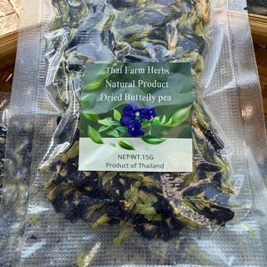 Blue Butterfly Pea Flower Handpicked/Clitoria ternatea  Dried Herb /Blue Tea Flower /Turns Tea Blue