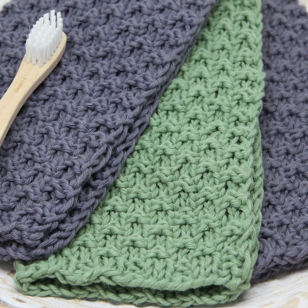 Washcloths, washcloth, rinsing cloth, washing cloth made of organic cotton - knitted