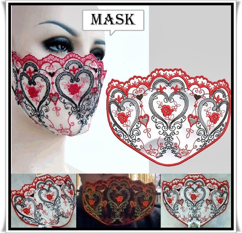 Face Mask In The Hoop Embroidery Design 6 Sizes Face Mask Etsy