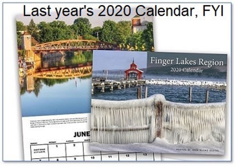 PREORDER 2021 Finger Lakes Scenic Calendar with proceeds Etsy