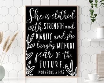 Proverbs 31:25 {Sign}