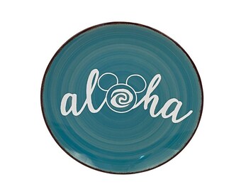 Placa decorativa inspirada en Aloha Disney de 7 1/2 pulgadas, decoración del hogar disney