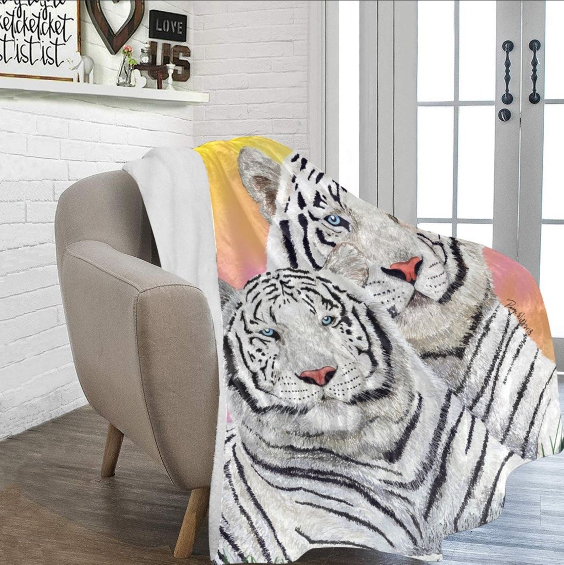 Soft Blanket Fleece Blanket Animal Throw Cozy Tiger Etsy
