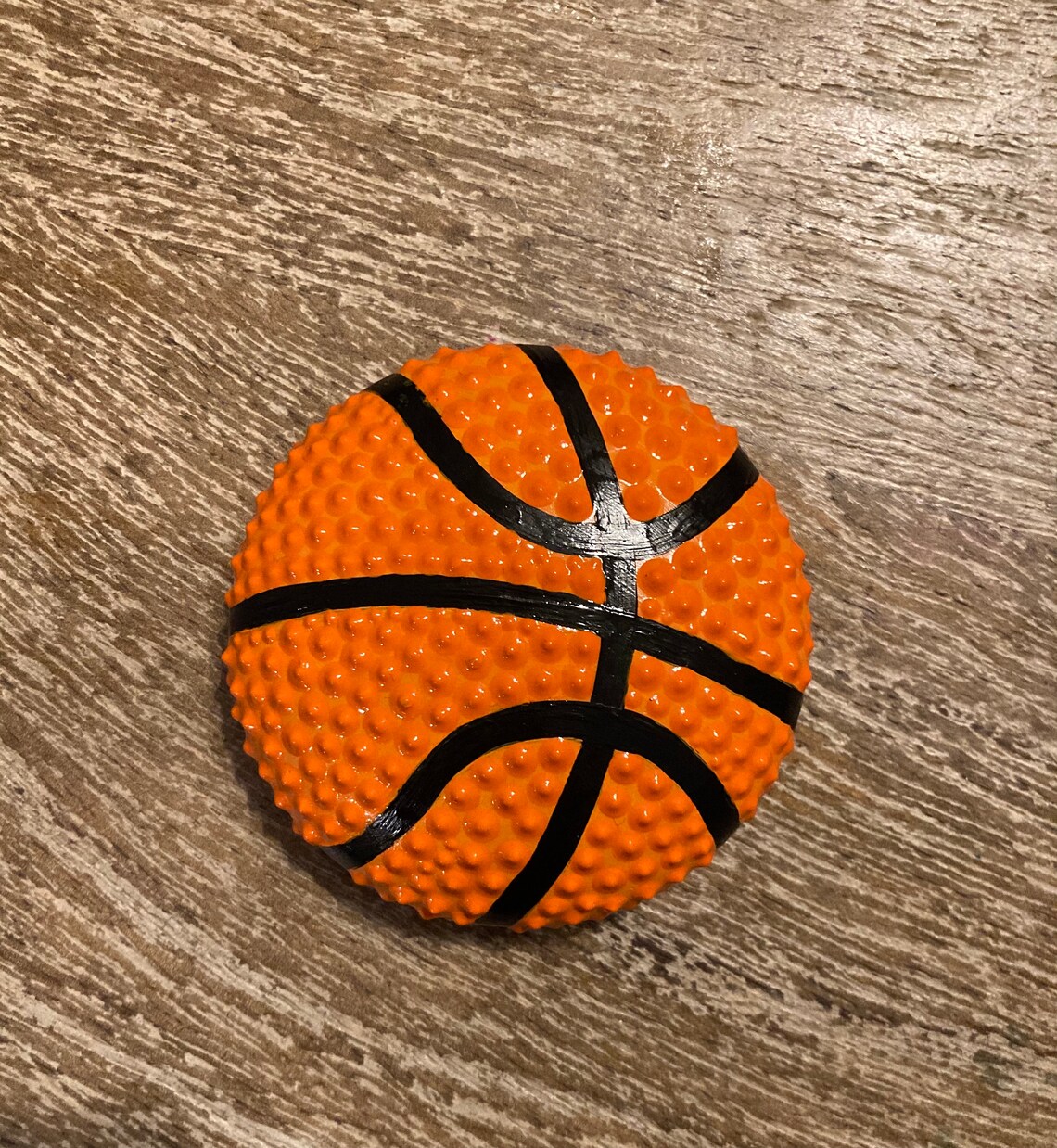 Sport Decor Painted Rock Basketball Painted Basketball Zen Etsy