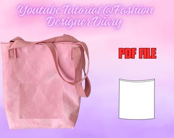 TOTE BAG PATTERN, tote bag pdf Sewing Pattern, tote bag stocking pdf, Sewing Pattern, tote bag sewing Pattern