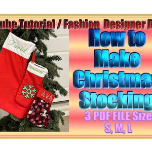 CHRISTMAS STOCKING PATTERN, Christmas Stocking pdf Sewing Pattern, Christmas stocking pdf, Sewing Pattern, Stocking Pattern