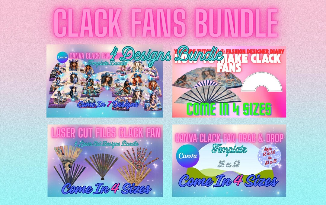 Bundle Clack Fan Designs, Clack Fan Templates, Clack Fan Canva Template ...