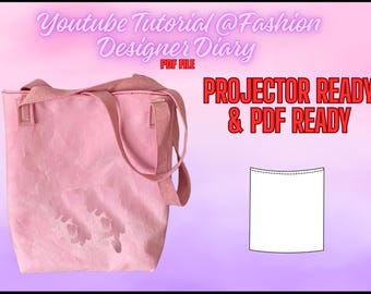 TOTE BAG PATTERN, tote bag pdf Sewing Pattern, tote bag stocking pdf, Sewing Pattern, tote bag sewing Pattern