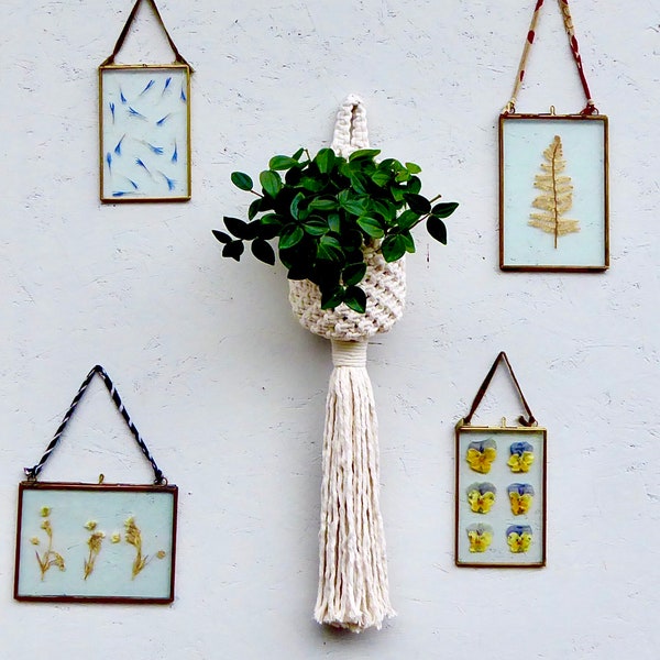 Zora Macrame Plant Pod - Large - Handmade - Home Decor - Plant Pot - Indoor Plants - Planter - Gift - Recycled Cotton - Boho - Contemporay