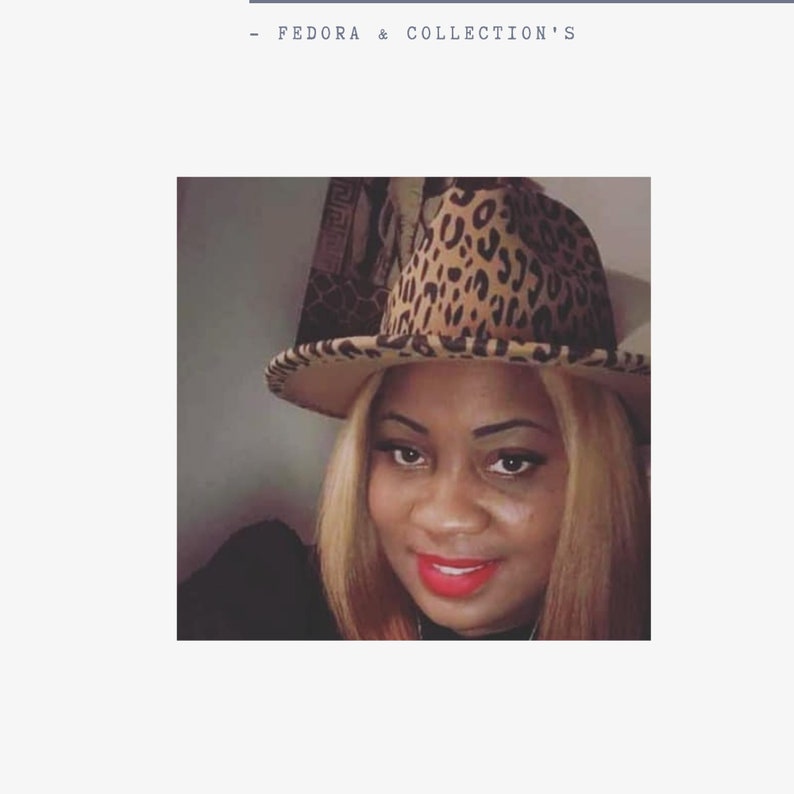 Wool Felt Leopard Fedora Wide Brim Classic