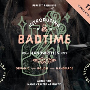 Badtime Handwritten Font - Vintage Font, Luxury Fonts, Retro San-Serif Font, Digital Font, Font Logo, Stylish Fonts, Best Seller Font