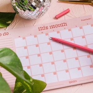 Monthly Calendar Notepad - Two Year Supply