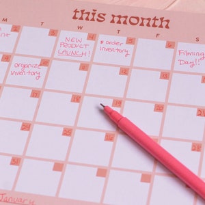 Monthly Calendar Notepad Two Year Supply image 3